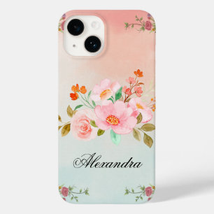 Roze  bloemen, bloeiende bloemen Case-Mate iPhone 14 hoesje