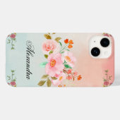 Roze bloemen, bloeiende bloemen Case-Mate iPhone case (Achterkant (horizontaal))