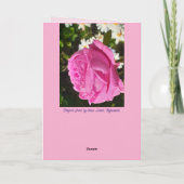 Roze Bloemen Bloem Rozen Moederdag Kaart (Achterkant)