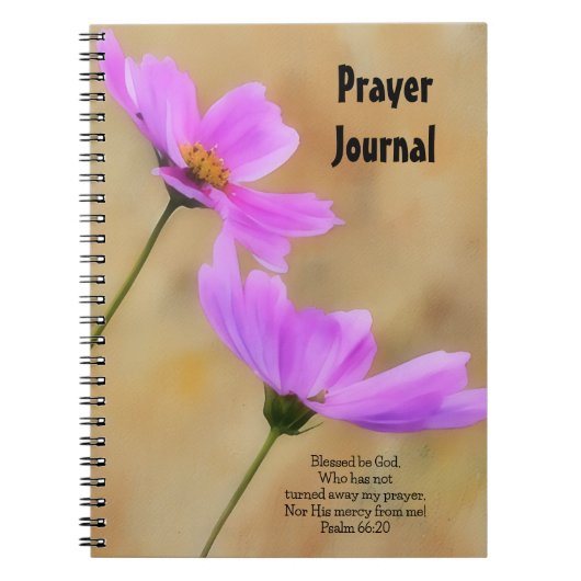  Roze Bloemen Bloemen Bloemen Gebed Tijdschrift No Notitieboek (Voorkant)