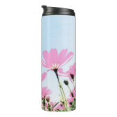 Roze Bloemen Bloemen Bloemen Moeder Naam Moederdag Thermosbeker (Geroteerd rechts)