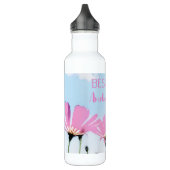 Roze Bloemen Bloemen Bloemen Moeder Naam Moederdag Waterfles (Links)