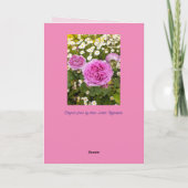 Roze Bloemen Bloemen Bloemen Roos Rozen Moederdag  Kaart (Achterkant)