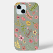 Roze Bloemen Bloemen Botanische Vrouwelijke meisje Case-Mate iPhone Case (Achterkant)