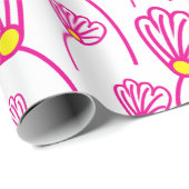 Roze bloemen bloemen cadeaupapier (Rol Hoek)