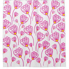 Roze Bloemen Bloemen Douchegordijn