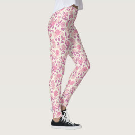  Roze Bloemen Bloemen Floral Art Leggings