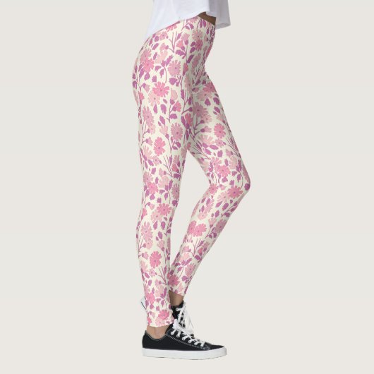  Roze Bloemen Bloemen Floral Art Leggings (Rechts)