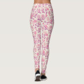  Roze Bloemen Bloemen Floral Art Leggings (Achterkant)