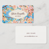 Roze Bloemen Bloemen Floral Cherry Blossoms Retro  Visitekaartje (Voorkant / Achterkant)