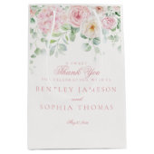 Roze Bloemen Bloemen Hortensia Huwelijksgunst Medium Cadeauzakje (Voorkant)