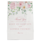 Roze Bloemen Bloemen Hortensia Huwelijksgunst Medium Cadeauzakje (Achterkant)