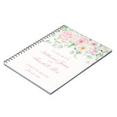 Roze Bloemen Bloemen Hortensia's bruiloft gastenbo Notitieboek (Linkerzijde)