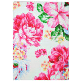 Roze bloemen bloemen Klembord (Achterkant)