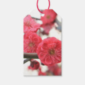 roze bloemen bloemen label cadeaulabel (Voorkant)