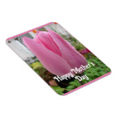 Roze Bloemen Bloemen Tulp Tulpen Moederdag Kaart Magneet (Rechterzijde)