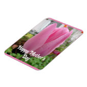 Roze Bloemen Bloemen Tulp Tulpen Moederdag Kaart Magneet (Linkerzijde)