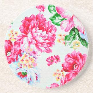  Roze bloemen bloemen Zandsteen Onderzetter