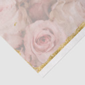 Roze bloemen bloemen zijn gouden flesjes ontkoppel tissuepapier (Detail)