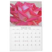Roze Bloemen Bloemenkalender Kalender (Feb 2026)