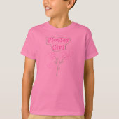 Roze bloemen Bloemenmeisje T-shirt (Voorkant)