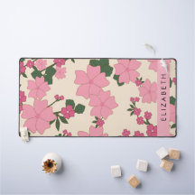 Roze bloemen, bloemenmotief, Jouw naam