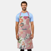  Roze Bloemen Bloemenpatroon Schort (Gedragen)