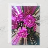 Roze Bloemen Bloemige Bruiloft Kaart (Achterkant)