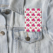 Roze Bloemen Bloemmotief Ontwerp Button (Insitu)