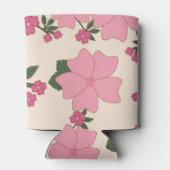 Roze bloemen, bloempatroon, patroon van bloemen blikjeskoeler (Achterkant)