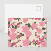 Roze bloemen, bloempatroon, patroon van bloemen briefkaart (Voorkant / Achterkant)