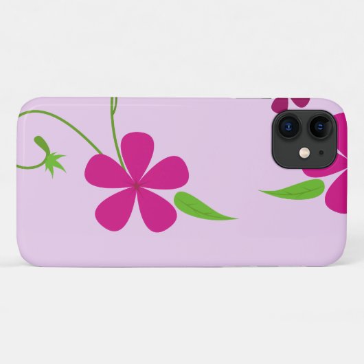 Roze bloemen, bloempatroon, patroon van bloemen Case-Mate iPhone case (Achterkant (horizontaal))