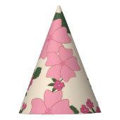 Roze bloemen, bloempatroon, patroon van bloemen feesthoedjes (Voorkant)