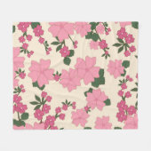 Roze bloemen, bloempatroon, patroon van bloemen fleece deken (Voorkant (Horizontaal))