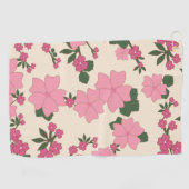 Roze bloemen, bloempatroon, patroon van bloemen golfhanddoek (Horizontaal)