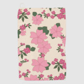 Roze bloemen, bloempatroon, patroon van bloemen golfhanddoek (Voorkant)