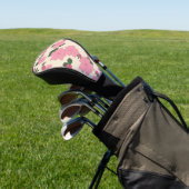 Roze bloemen, bloempatroon, patroon van bloemen golfheadcover (Insitu)