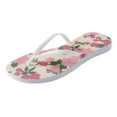 Roze bloemen, bloempatroon, patroon van bloemen teenslippers (Schuin)