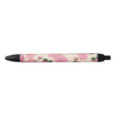 Roze bloemen, bloempatroon, patroon van bloemen zwarte inkt pen (Voorkant)