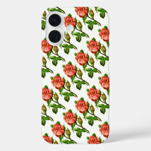 Roze Bloemen Bloemrijke Victoriaanse Rozen iPhone 16 Hoesje