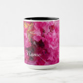 Roze Bloemen Blossoms Gepersonaliseerde aangepaste Mok (Midden)