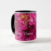Roze Bloemen Blossoms Gepersonaliseerde aangepaste Mok (Voorkant links)