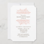 Roze bloemen. Blush bloemenvrijgezellenfeest Kaart (Voorkant)