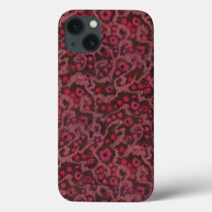 Roze bloemen, Blush Curven abstract bloempatroon iPhone 13 Hoesje