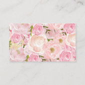 Roze bloemen Boek in Lieu, Neem een boek mee Informatiekaartje (Achterkant)