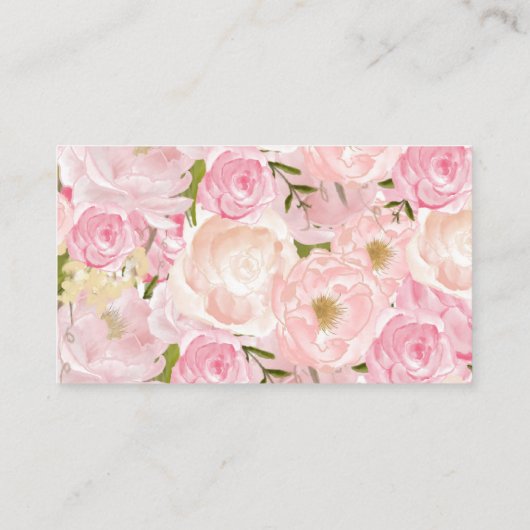 Roze bloemen Boek in Lieu, Neem een boek mee Informatiekaartje (Achterkant)