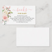 Roze Bloemen Boeken voor Baby Kaart (Voorkant / Achterkant)