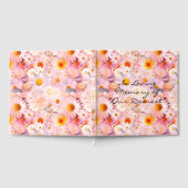 Roze bloemen boeket bloemen begrafenis gastenboek (Volledig)