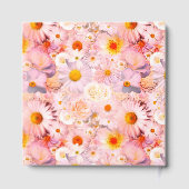 Roze bloemen boeket bloemen begrafenis gastenboek (Achterkant)