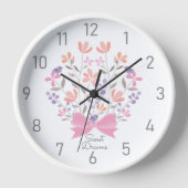 Roze Bloemen Boeket Gepersonaliseerd Meisjes Kweke (Voorkant)